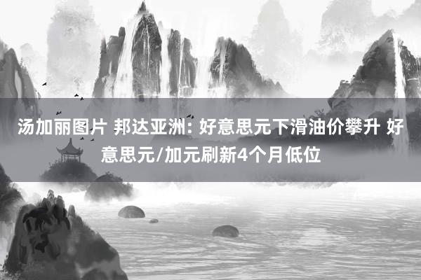 汤加丽图片 邦达亚洲: 好意思元下滑油价攀升 好意思元/加元刷新4个月低位