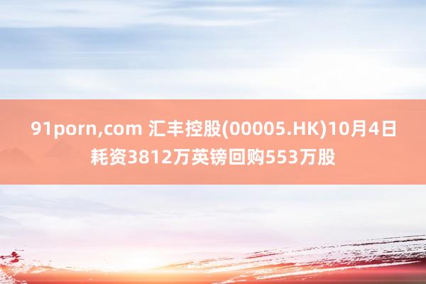 91porn，com 汇丰控股(00005.HK)10月4日耗资3812万英镑回购553万股