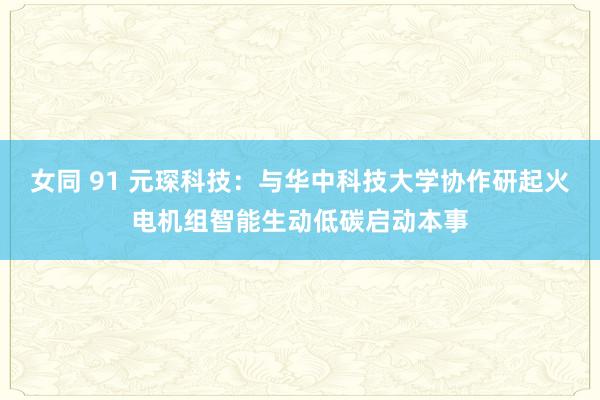 女同 91 元琛科技：与华中科技大学协作研起火电机组智能生动低碳启动本事