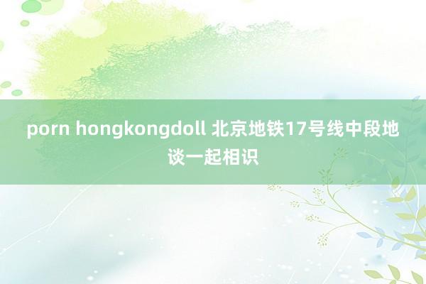 porn hongkongdoll 北京地铁17号线中段地谈一起相识