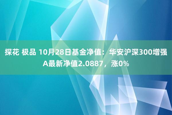 探花 极品 10月28日基金净值：华安沪深300增强A最新净值2.0887，涨0%