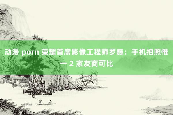 动漫 porn 荣耀首席影像工程师罗巍：手机拍照惟一 2 家友商可比