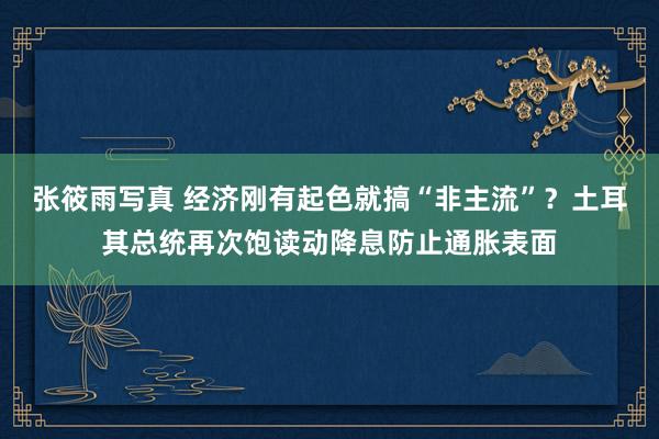 张筱雨写真 经济刚有起色就搞“非主流”？土耳其总统再次饱读动降息防止通胀表面