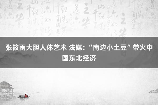 张筱雨大胆人体艺术 法媒: “南边小土豆”带火中国东北经济