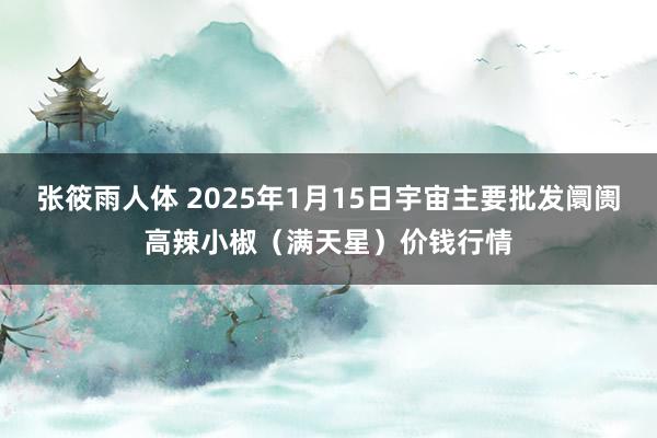 张筱雨人体 2025年1月15日宇宙主要批发阛阓高辣小椒（满天星）价钱行情