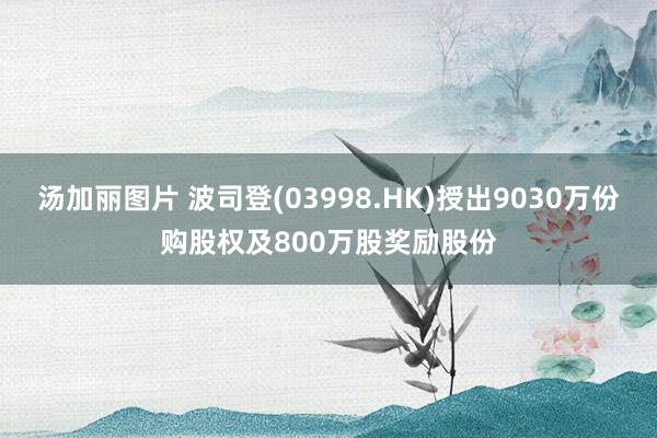 汤加丽图片 波司登(03998.HK)授出9030万份购股权及800万股奖励股份