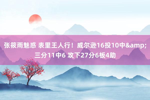 张筱雨魅惑 表里王人行！威尔逊16投10中&三分11中6 攻下27分6板4助